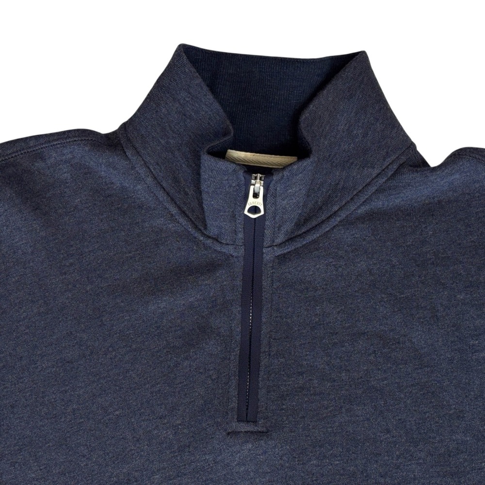 Faherty Men's 1/4 Zip Blue Pullover Sweater Sz‎ M Fleece Inside - Picture 2 of 13